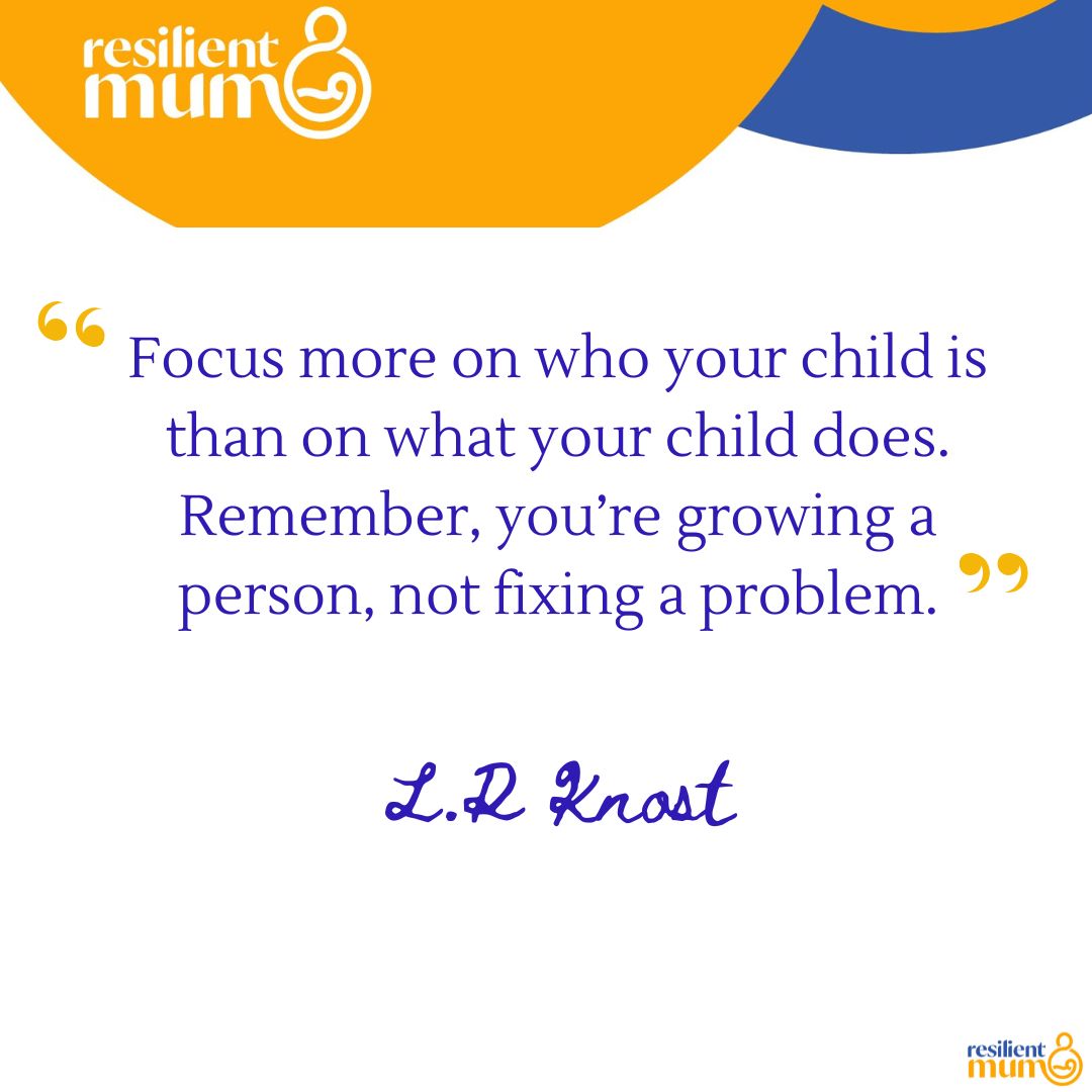 Raising a person, not fixing a problem